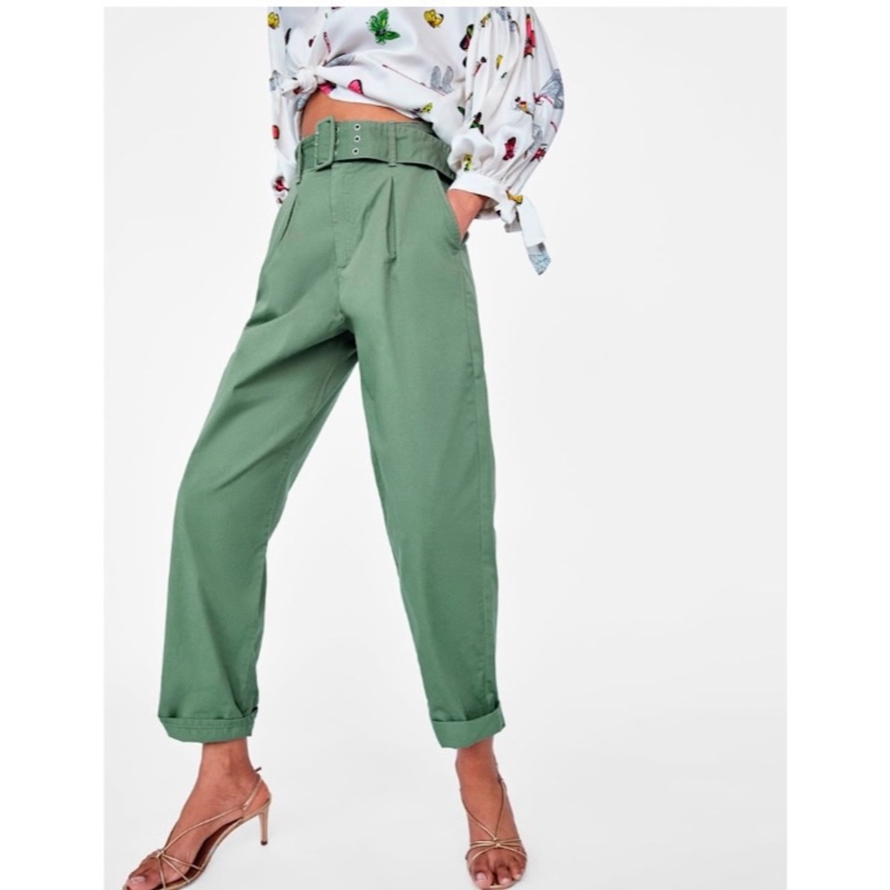 ZARA cargo belted pant